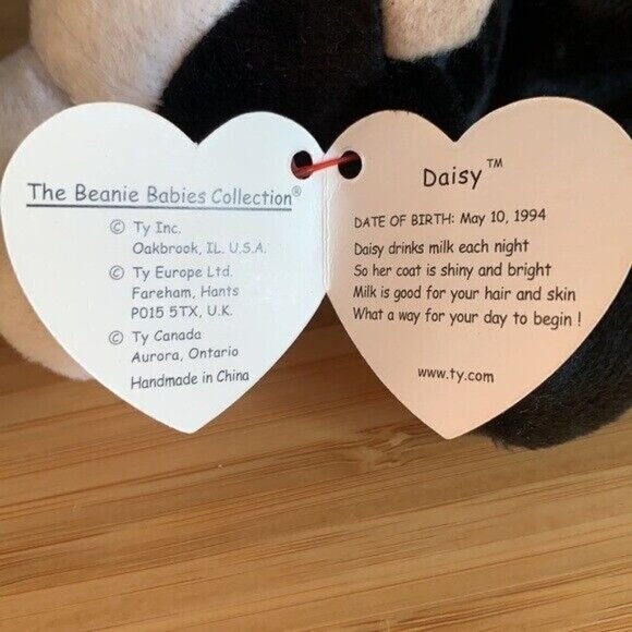 Beanie Baby “Daisy” the Cow, 1993 - Black & White, With Tag - Picture 7 of 9